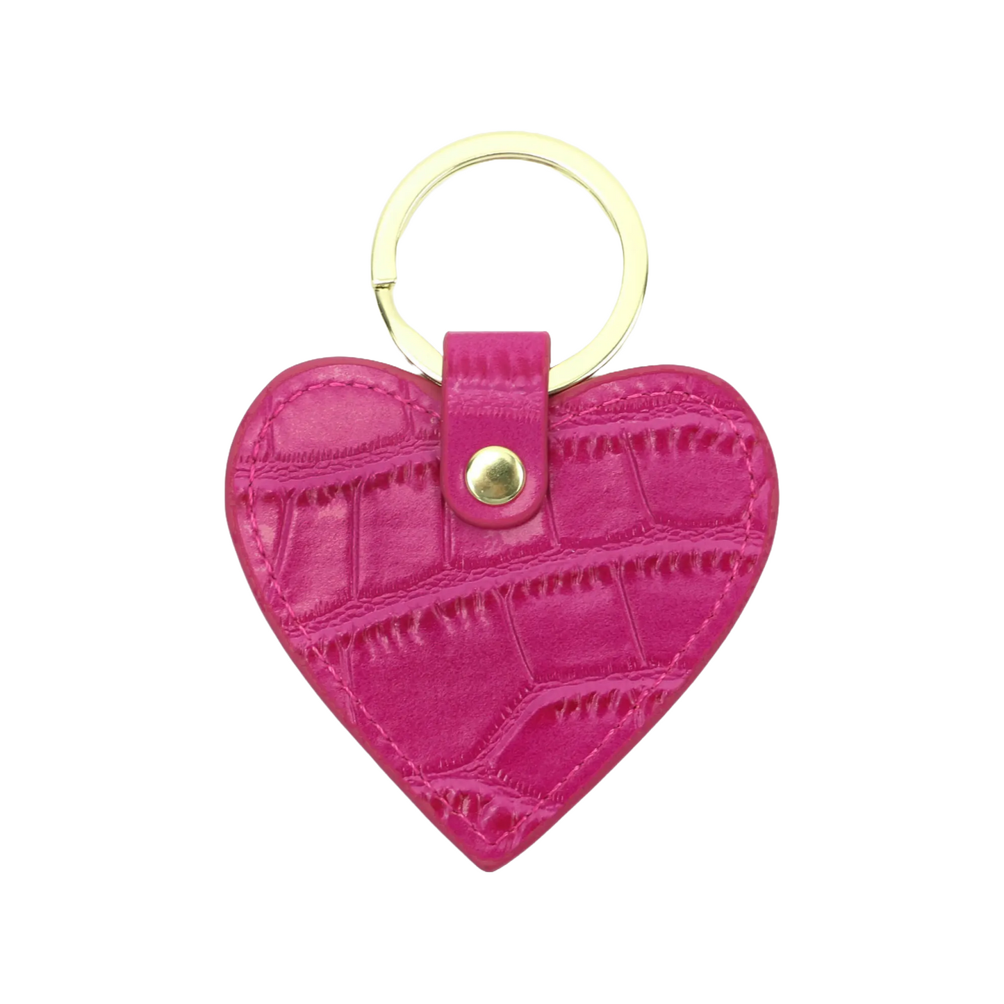 Turtle Heart Monogram Leather Keyring