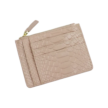 Crocsnake Leather Card Holder Wallet