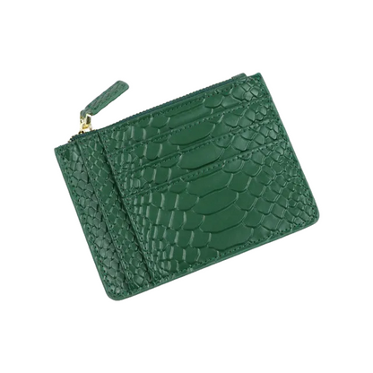 Crocsnake Leather Card Holder Wallet