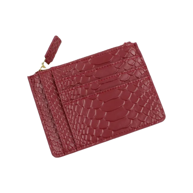 Crocsnake Leather Card Holder Wallet