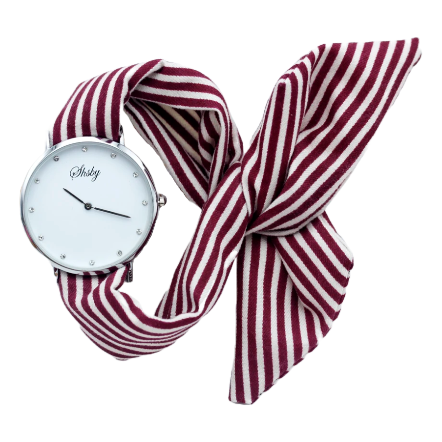 Posey Striped Ribbon Hand Watch