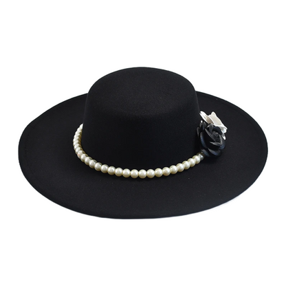 Camellia Wide Brim Fedora Hat