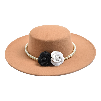 Camellia Wide Brim Fedora Hat