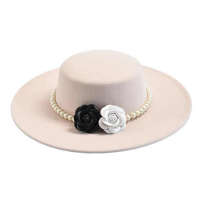 Camellia Wide Brim Fedora Hat