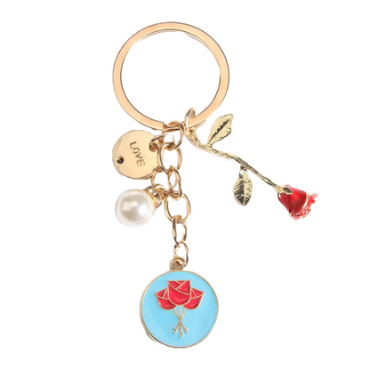 With Love and Rose Keyring