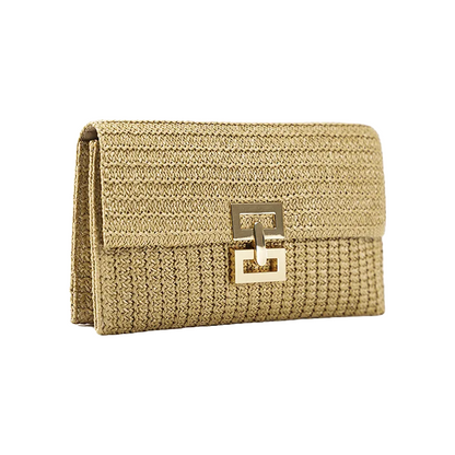 Armelle Straw Clutch Bag