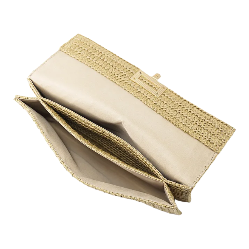 Armelle Straw Clutch Bag