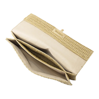 Armelle Straw Clutch Bag