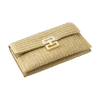 Armelle Straw Clutch Bag