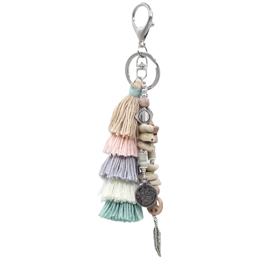 Beach Shell Tassel Keyring