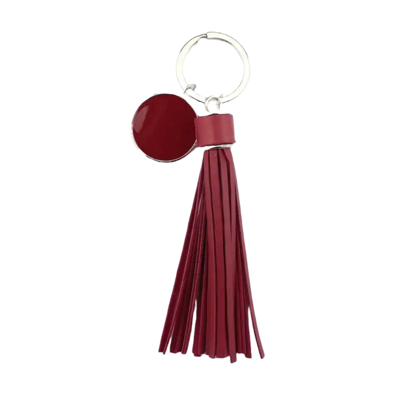 Abigail Leather Tassel Keyring