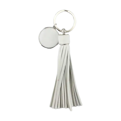 Abigail Leather Tassel Keyring