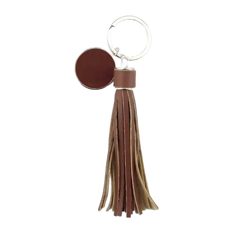 Abigail Leather Tassel Keyring