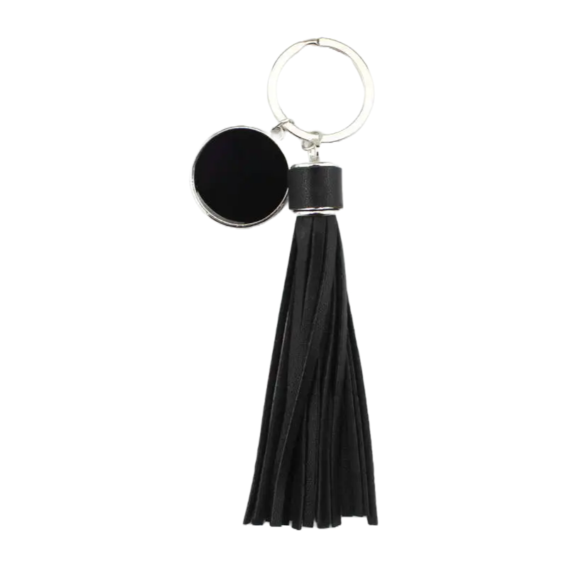 Abigail Leather Tassel Keyring