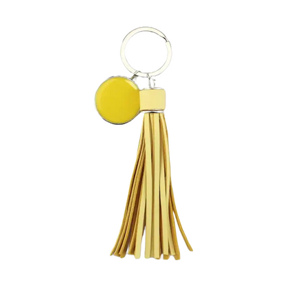 Abigail Leather Tassel Keyring