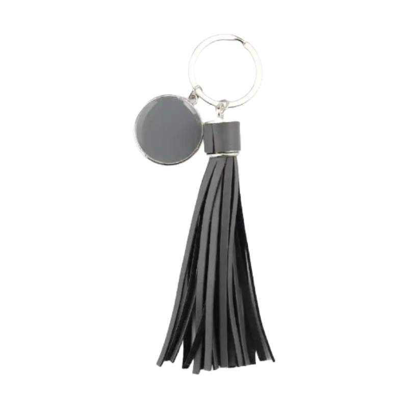 Abigail Leather Tassel Keyring