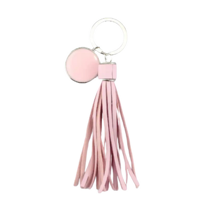 Abigail Leather Tassel Keyring