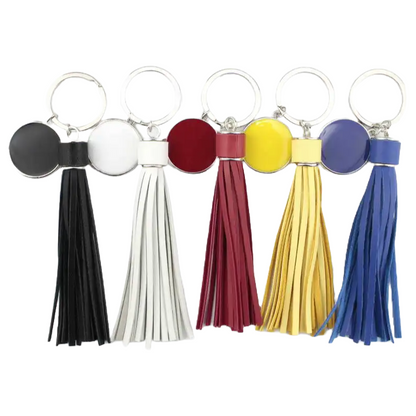 Abigail Leather Tassel Keyring