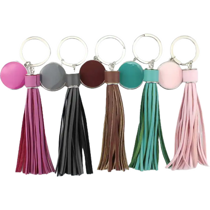 Abigail Leather Tassel Keyring