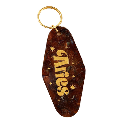 Star Signs Motel Keyring