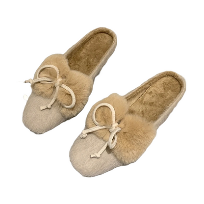 Shanna Bow-Knot Mule Slippers