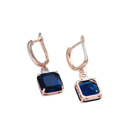 Square Plastic Rock Earrings