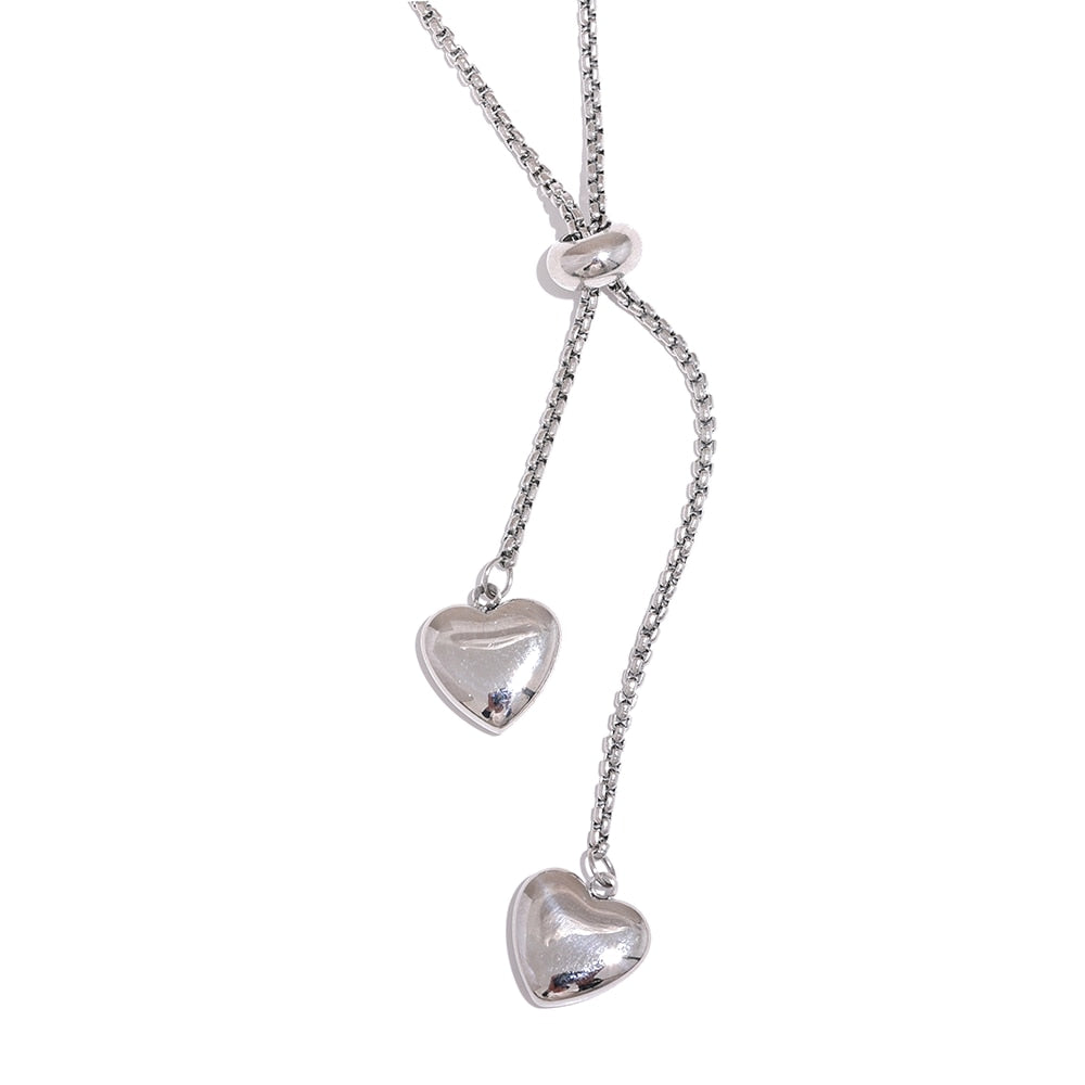 Siamese Heart Pendant Necklace