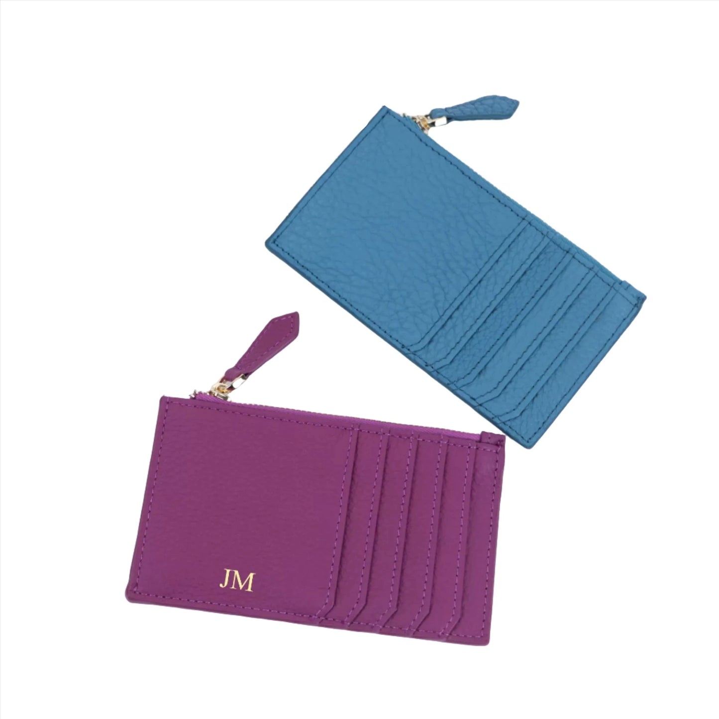 Perfumed Letter Zippered Slim Card Case