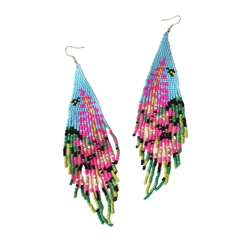 Rosie Tassel Beaded Earrings