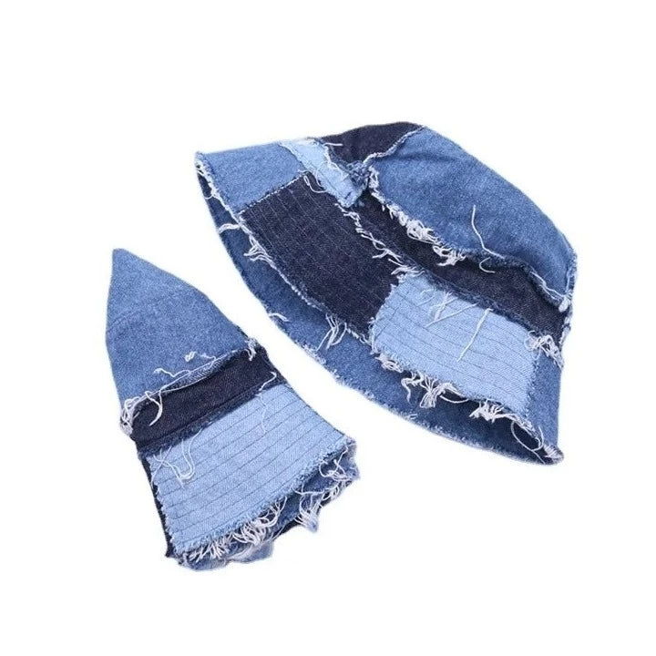 Firo Patchwork Denim Bucket Hat