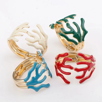 Smooth Waves Coral Bangle