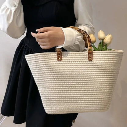 Sealake Straw Bucket Beach Tote