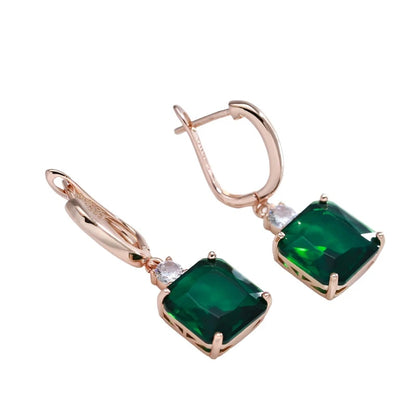 Square Plastic Rock Earrings