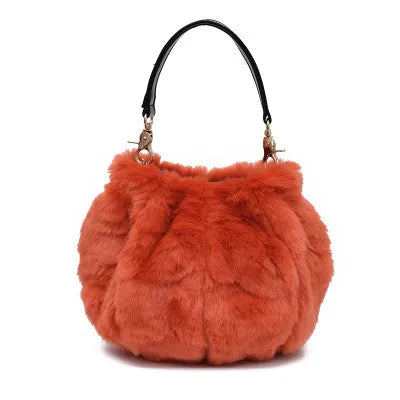 Doireil Faux Fur Bucket Crossbody Bag