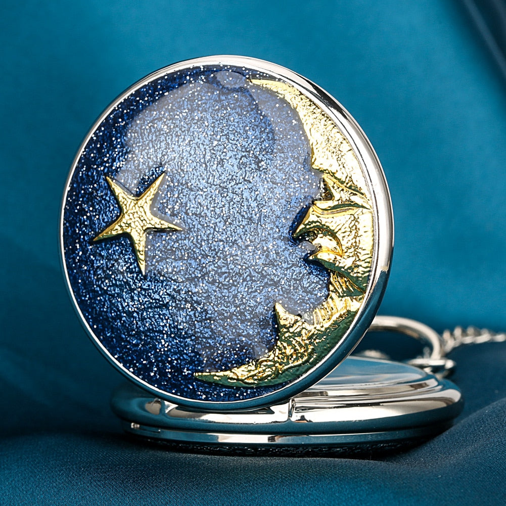 Midnight Star Encrusted Pocket Watch