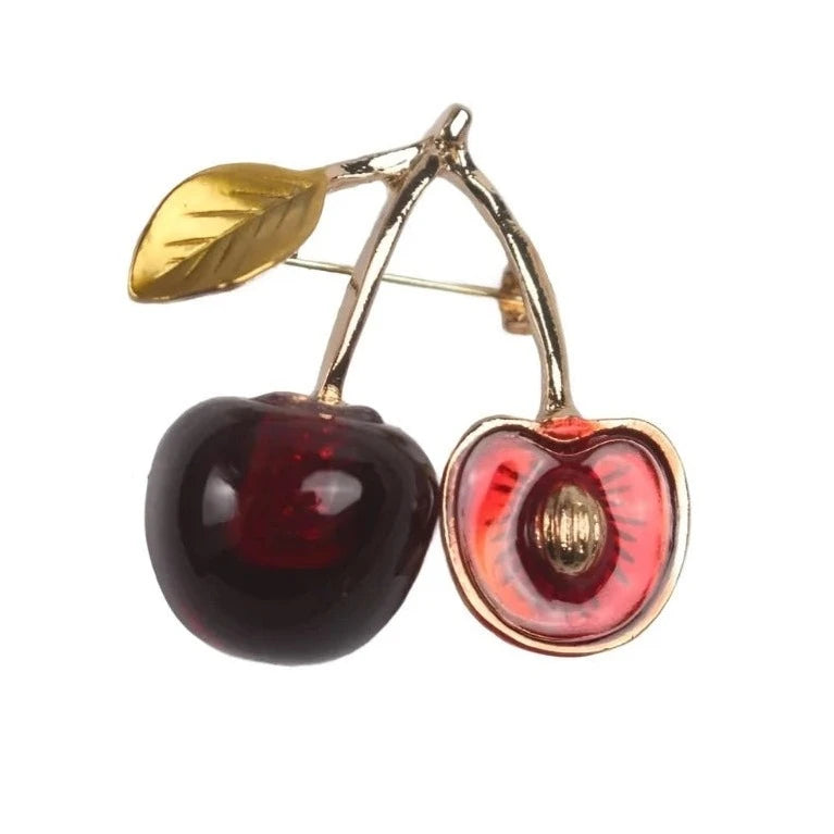 Black Cherry Pit Brooch