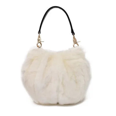 Doireil Faux Fur Bucket Crossbody Bag