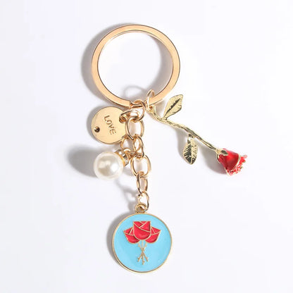 With Love and Rose Keyring