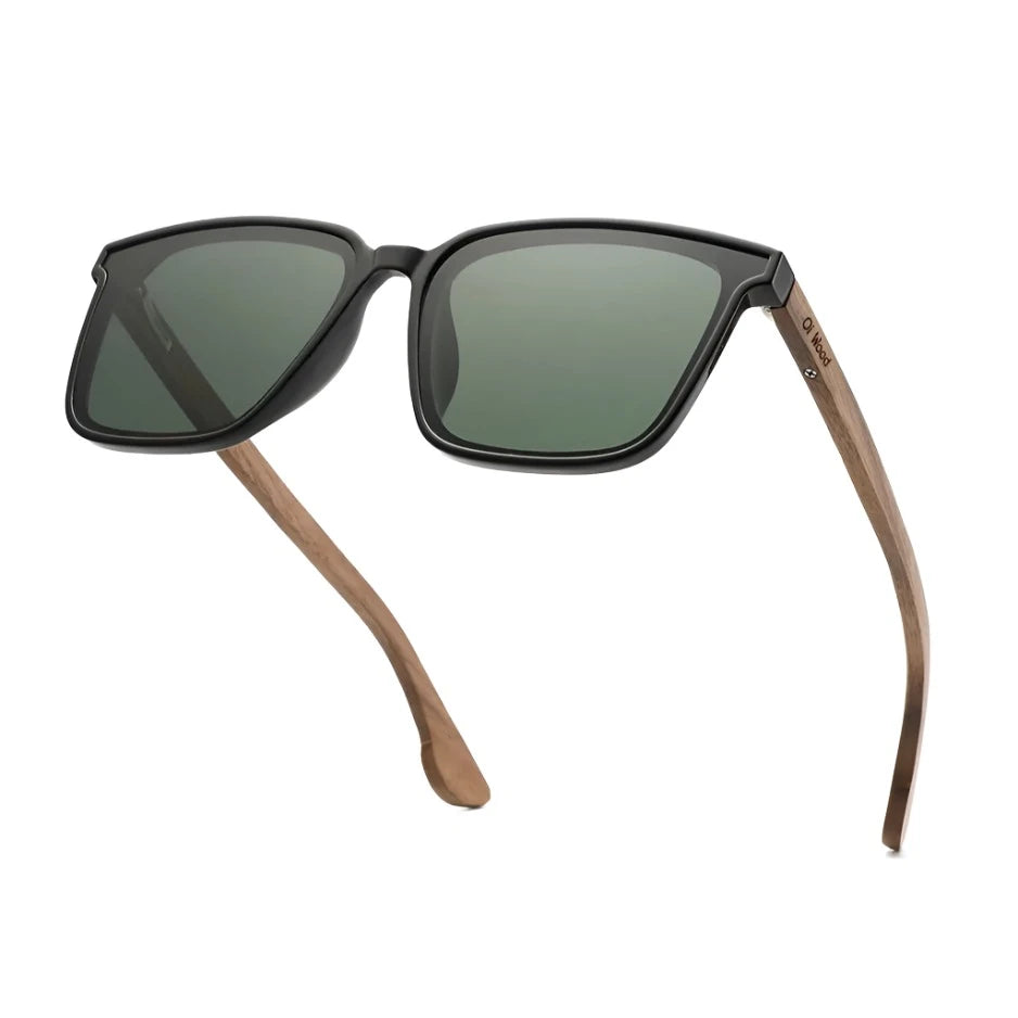 Oi Wood Polarized Wooden Men Sunglasses