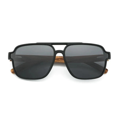 Oi Wood Oversized Polarized Wooden Men Sunglasses