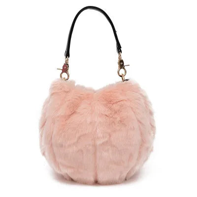 Doireil Faux Fur Bucket Crossbody Bag