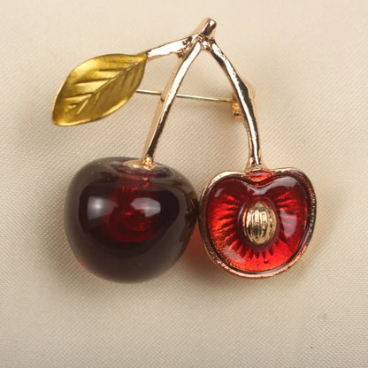 Black Cherry Pit Brooch