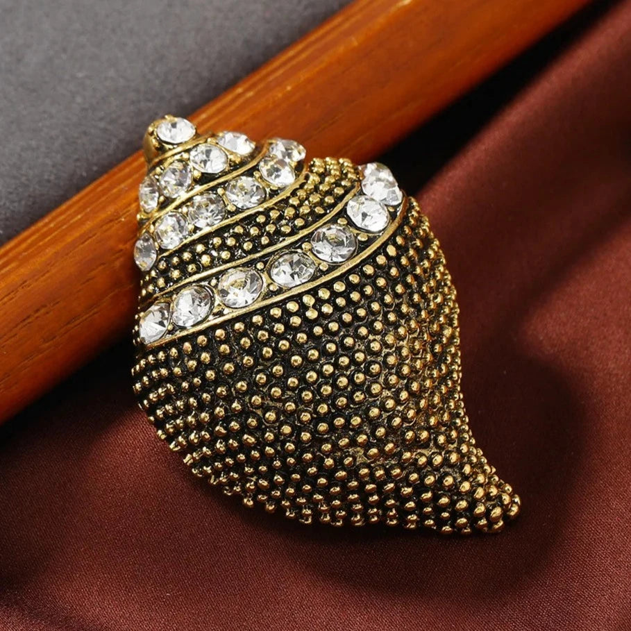 Antique-like Sea Snail Brooch