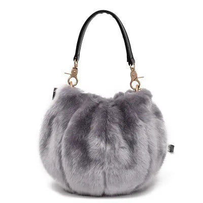 Doireil Faux Fur Bucket Crossbody Bag