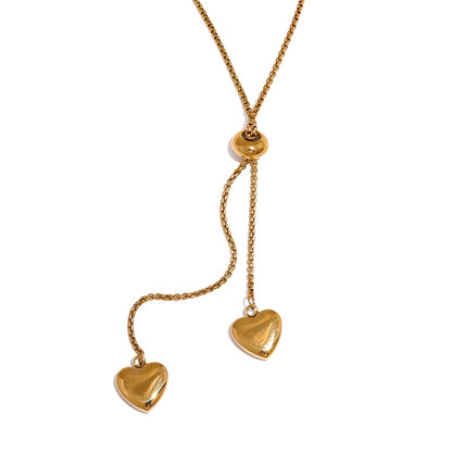 Siamese Heart Pendant Necklace