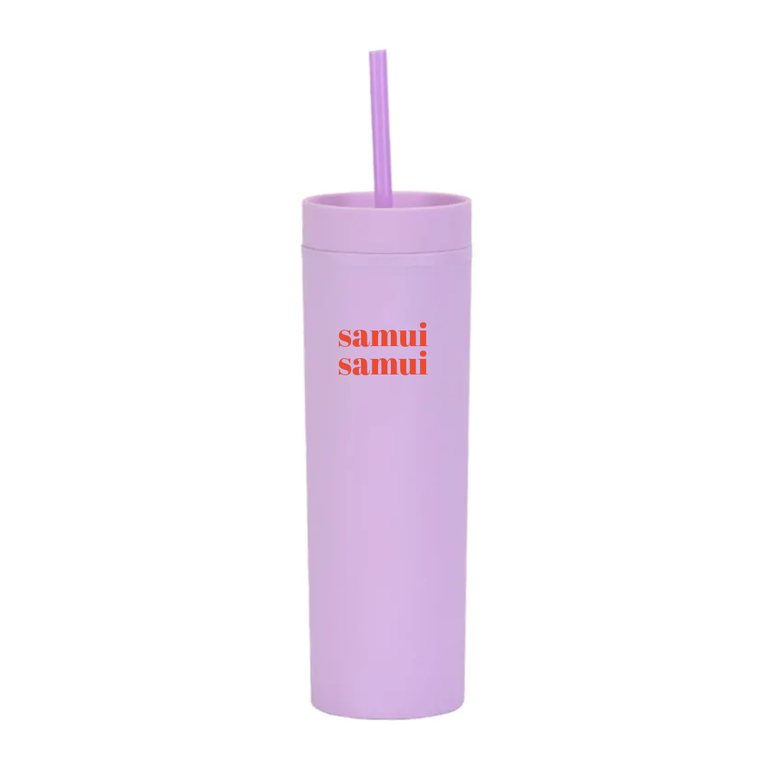 samui samui Skinny Tumbler Bottle with straw