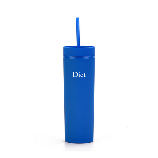 Diet Skinny Tumbler Bottle with straw