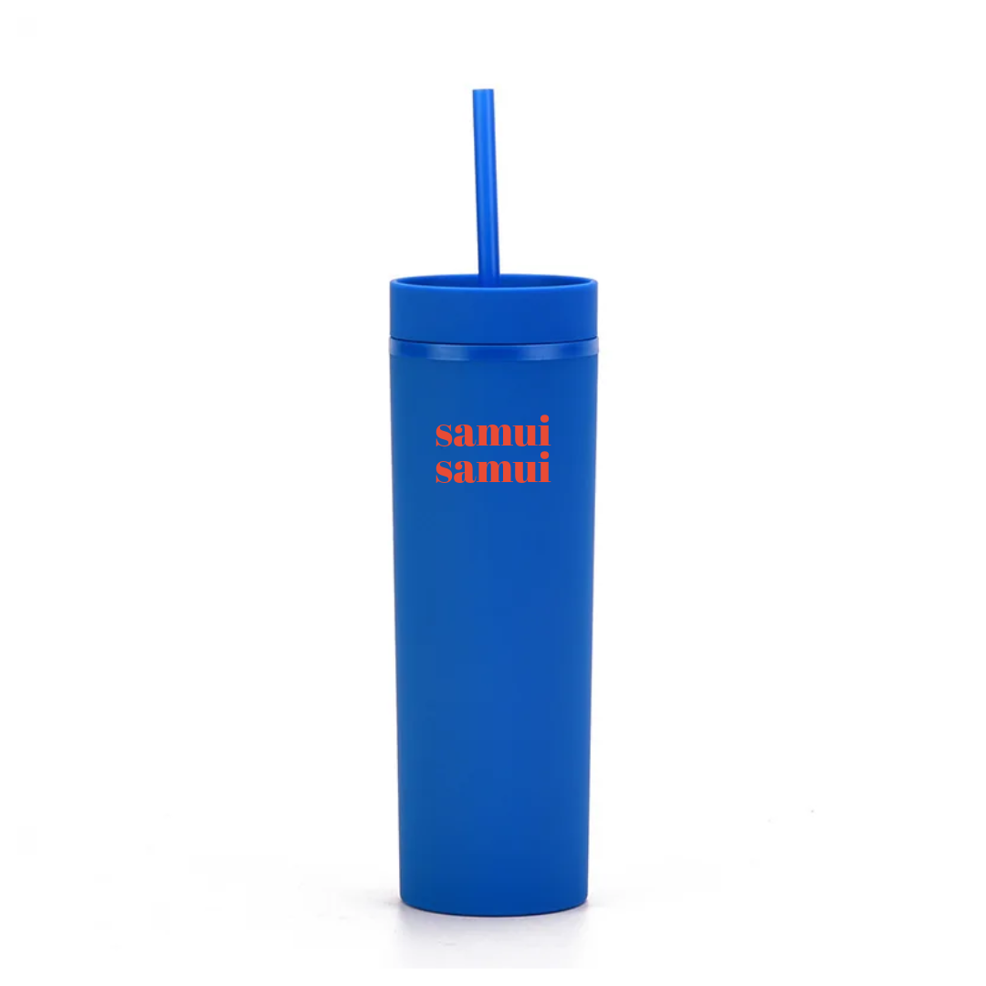 samui samui Skinny Tumbler Bottle with straw