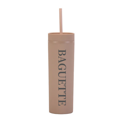 BAGUETTE Skinny Tumbler Bottle with straw