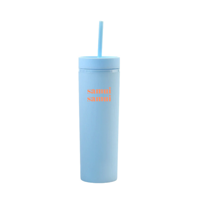 samui samui Skinny Tumbler Bottle with straw